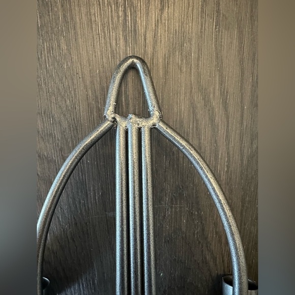 SOLD- Iron Candle Sconces - Picture 4 of 8